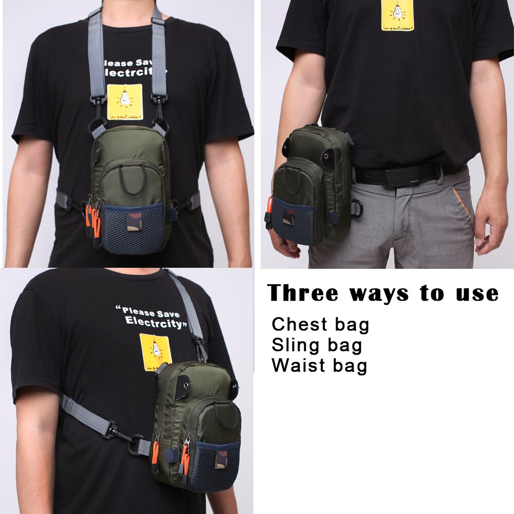 Small Fly Fishing Chest Bag Lightweight Waist Pack Fishing Tackle Storage Bags for Men and Women