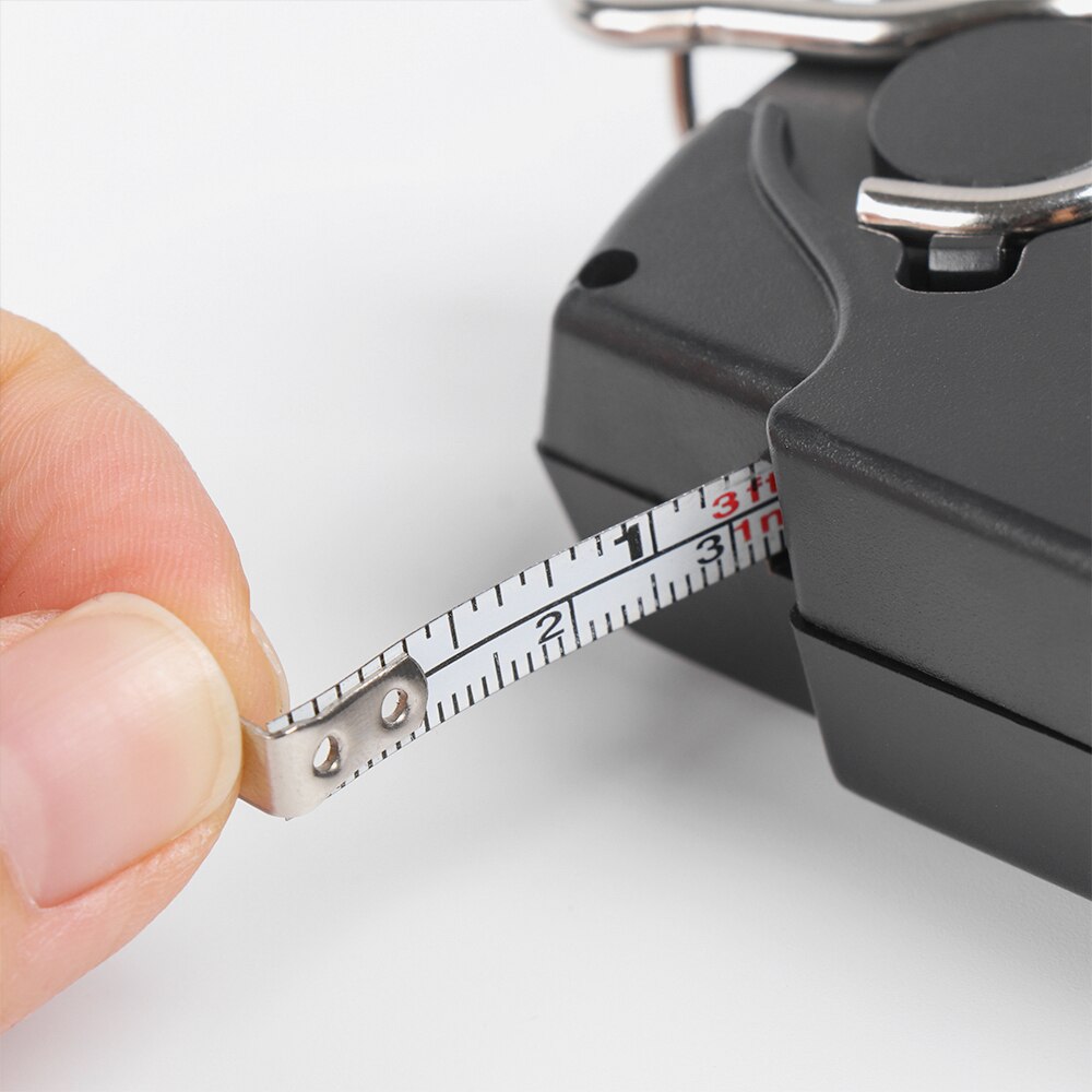 50Kg/10G Mini Hand LCD Electronic Digital Scale with tape measure Travel Fishing Luggage Weighting Hanging Hook Kitchen Scale