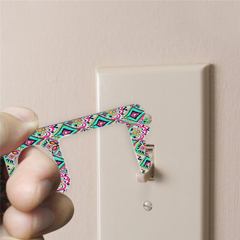 Portable Non-Contact Door Opener Stylus Elevator Keychain Tool Hygienic Keychain Open Doors Press Elevator Button Tool