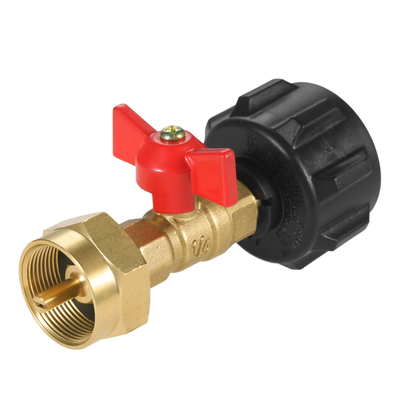 1set QCC1 Propane Refill Adapter Valve Brass Connector fit 1lb Bottle Tank 20-40LBS Cylinder with Switch Shut On/Off Controller