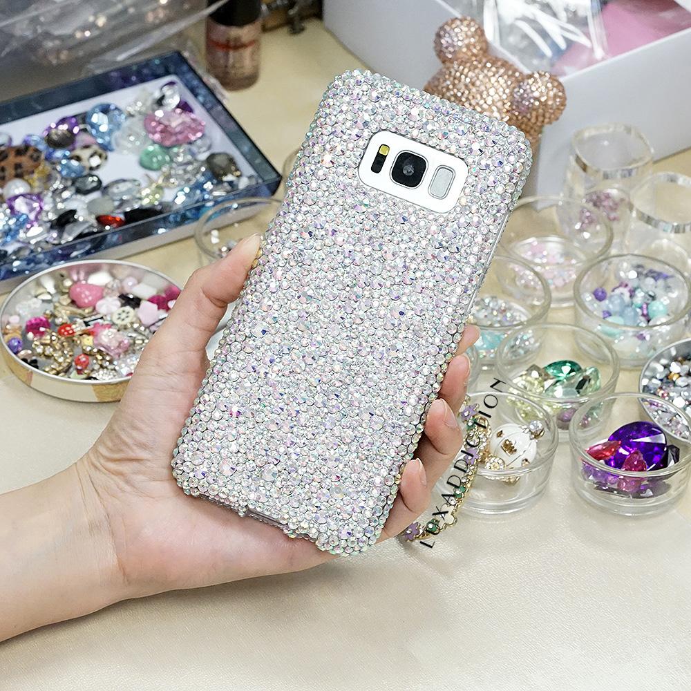 Luxus Frauen Diamant Fall Handgemachte Strass Telefon Abdeckung Für Samsung a50 a70 s8 s9 a40 a20 s10 plus telefon fall