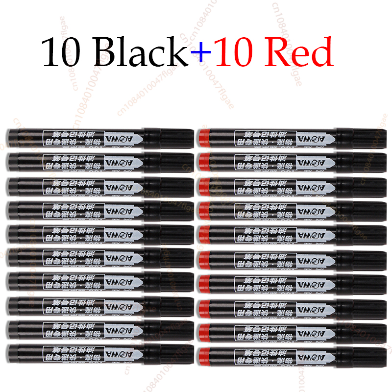 6 PCS Permanent Marker Pen Manga Drawing Markers Black Blue Red Waterproof Ink Sketch Pens Stationery Art School Supplies: PURPLE