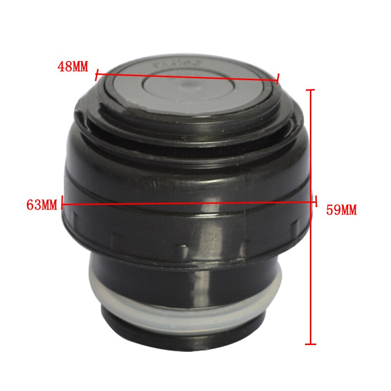 1/2/5PCS 4,5/5,2 cm Outdoor Reise Tasse Vakuum Glaskolben Deckel Drink Becher Outlet Glaskolben abdeckung Edelstahl Thermoskannen Zubehör: 5pcs / 5.2cm grey-black