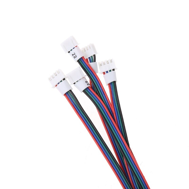 5Pcs 3D Printer 4-Pin Female-Female XH2.54 Connector Nema17 Stepper Motor Cable