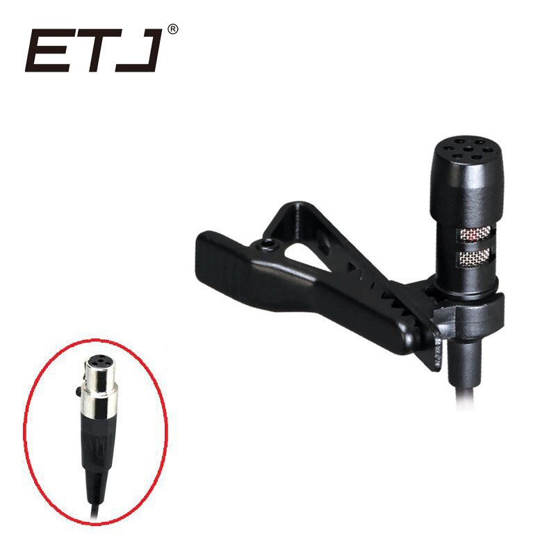 ETJ Brand Mini XLR Clip-on Lavalier Microphone Wired Condenser Omnidirectional Lapel Microphone With 3.5mm Jack 3 Pin 4 Pin 510