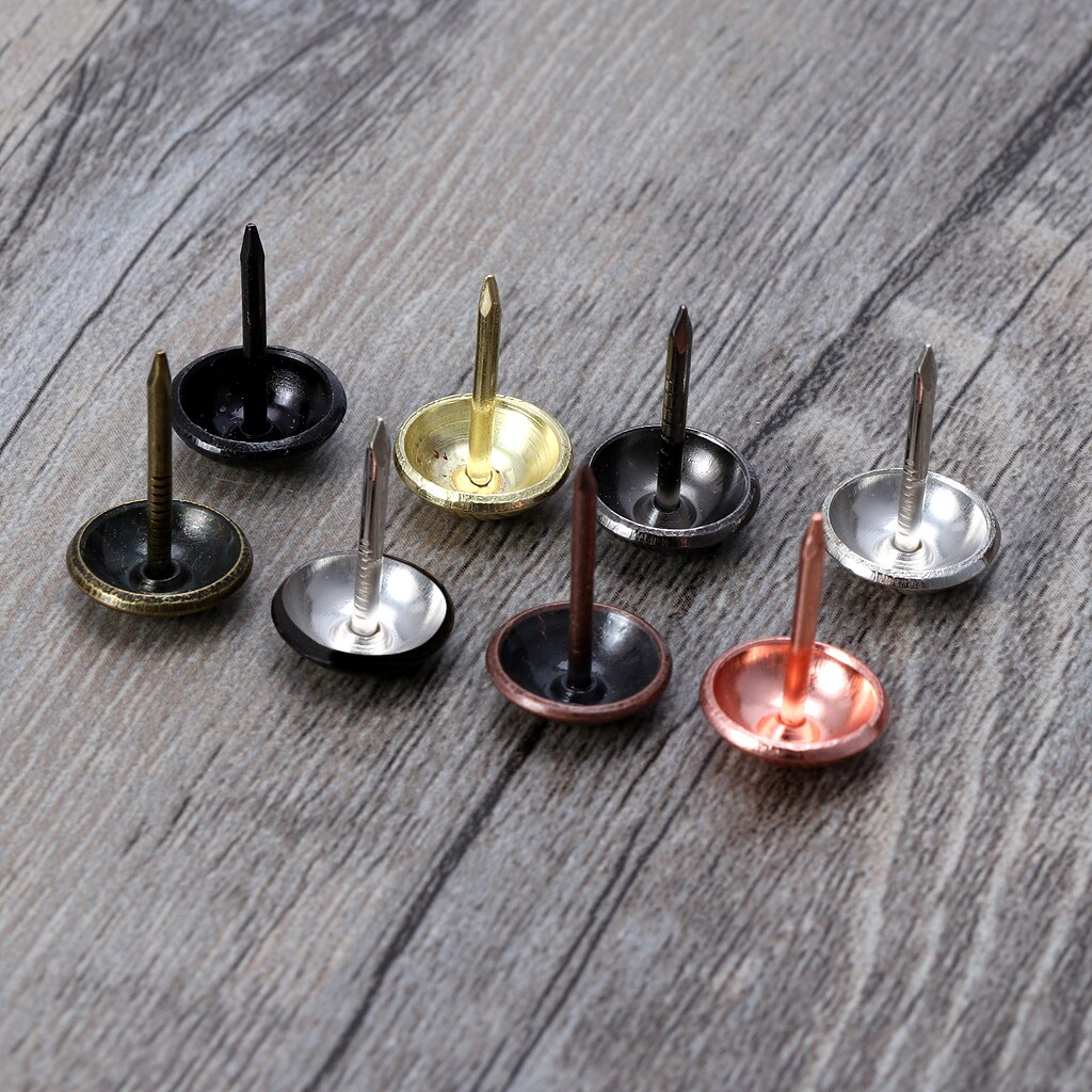 100 stuks antieke messing meubelspijkers, meubelspijkers, punaises, decoratie-accessoires