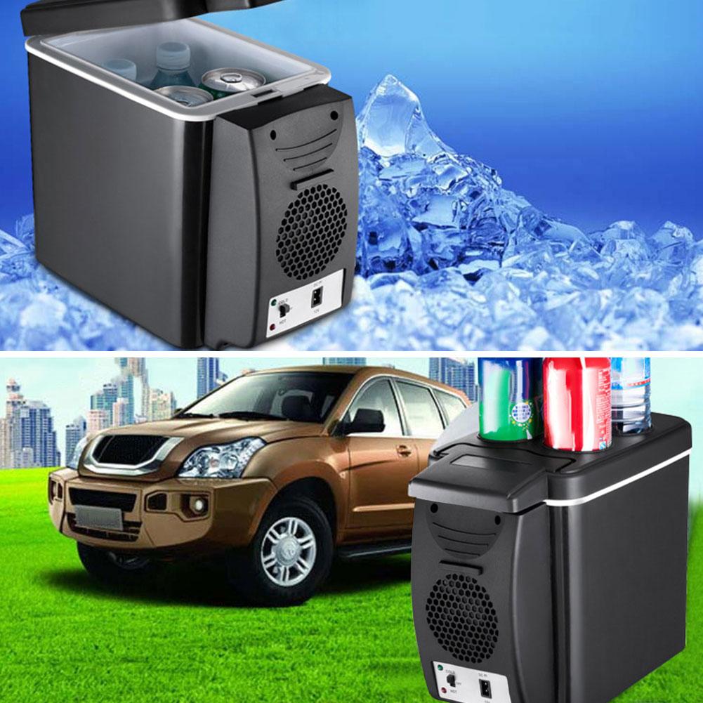 Portable 12V 6 Liter Car Mini Refrigerator Lightweight Dual-Use Insulated Cooler Warmer Box Container