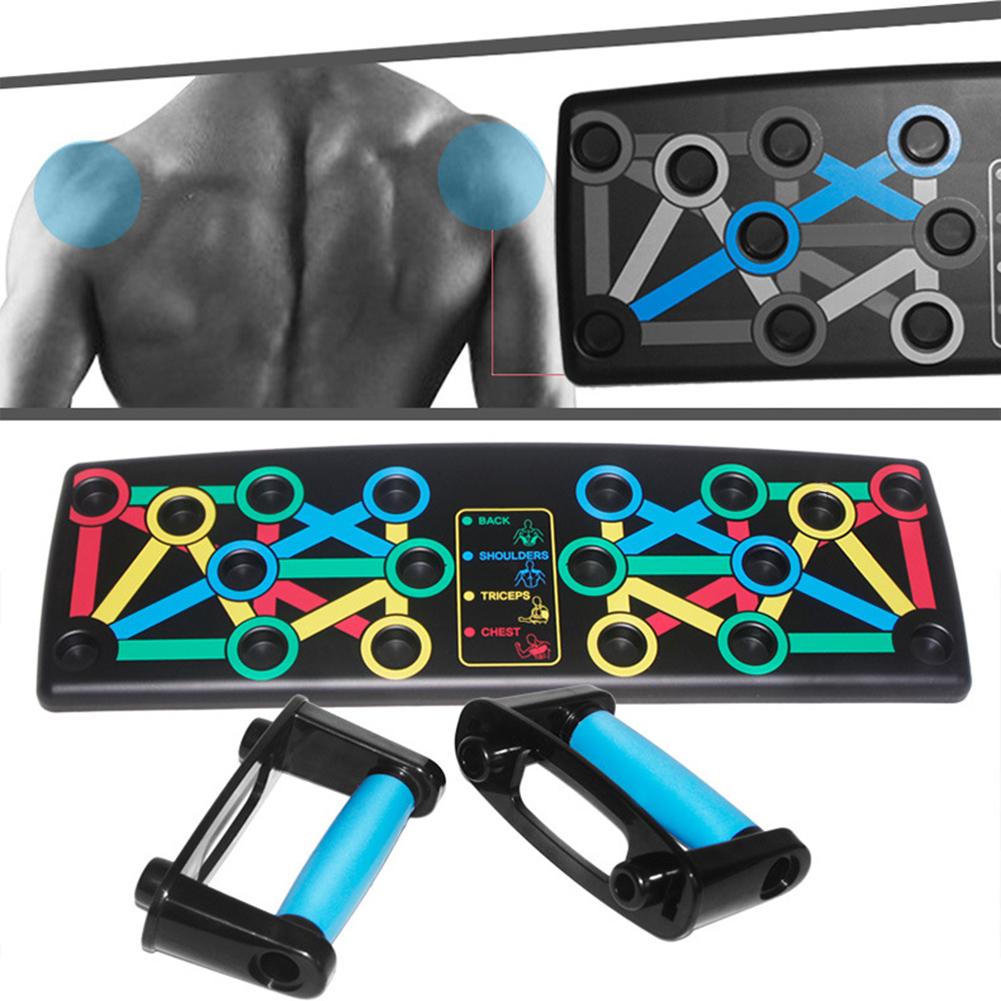 Push-up Rack Board 14in1 Multi-función cuerpo Building Fitness ejercicio herramientas hombres mujeres push-up soportes para entrenamiento de cuerpo de gimnasio 4