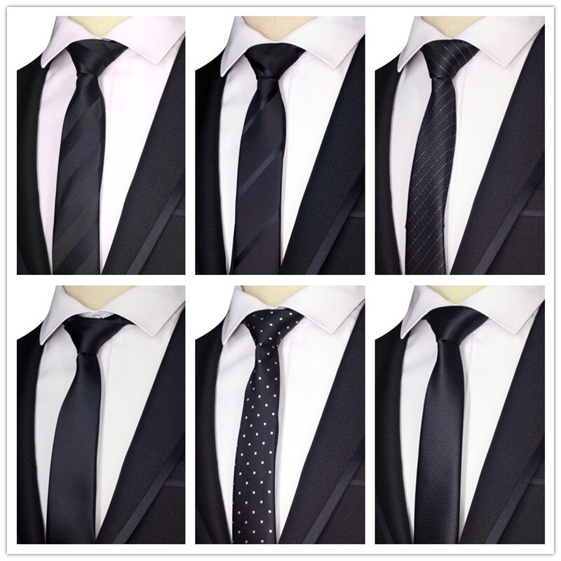 5cm herrebånd skinny stribe prikker sort smalle hals bånd silm til mænd forretning bryllupsfest gravatas