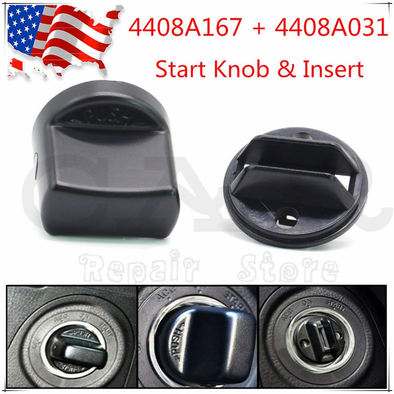 Ignition Start Knob &amp; Insert Keyless for Mazda For Mitsubishi Lancer Outlander 4408A167 4408A031 D461-66-141A-02