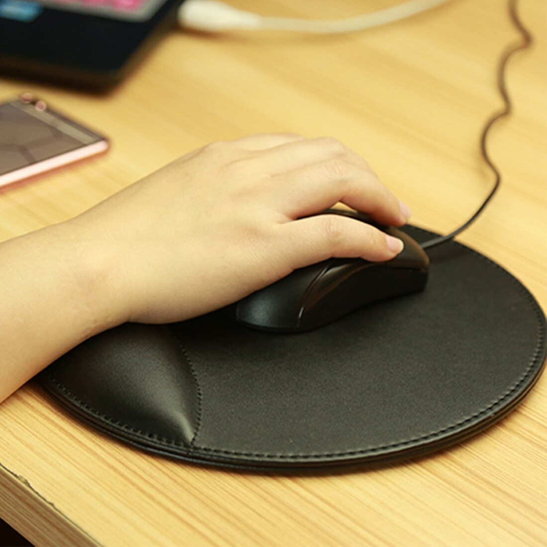 NOYOKERE Goede Verkoop 3D Lederen Computer Muismat met Polssteun Ergonomisch Kantoor Zachte Spons Polssteun Mat mousepad voor PC