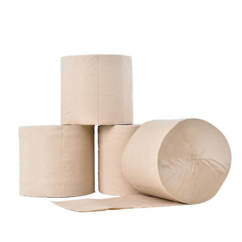 Rollo de 10 rollos de papel higiénico para baño de 3 capas de papel de pulpa de bambú para el hogar, cocina, oficina, taller, restaurante
