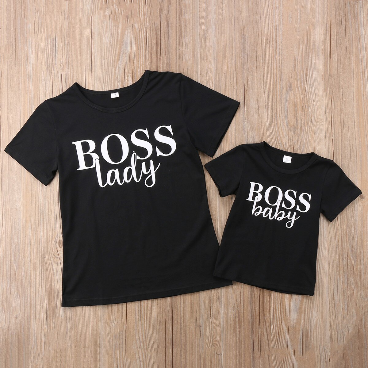 Famille BOSSMatching Tenues Mère Dame Fils Bambin Bébé Enfants Filles Garçons Famille Correspondant T-Shirts Hauts Tenue