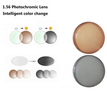 1.56 Asferische Meekleurende Lens Vrouwen Mannen Transparant Clear Bril Snelle Kleurverandering Tot Grijs Of Bruin Lens