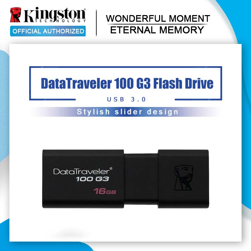Originale kingston usb flash-drev 16gb datatraveler 100 g3 pen-drev usb 3.0 højhastigheds pendrives