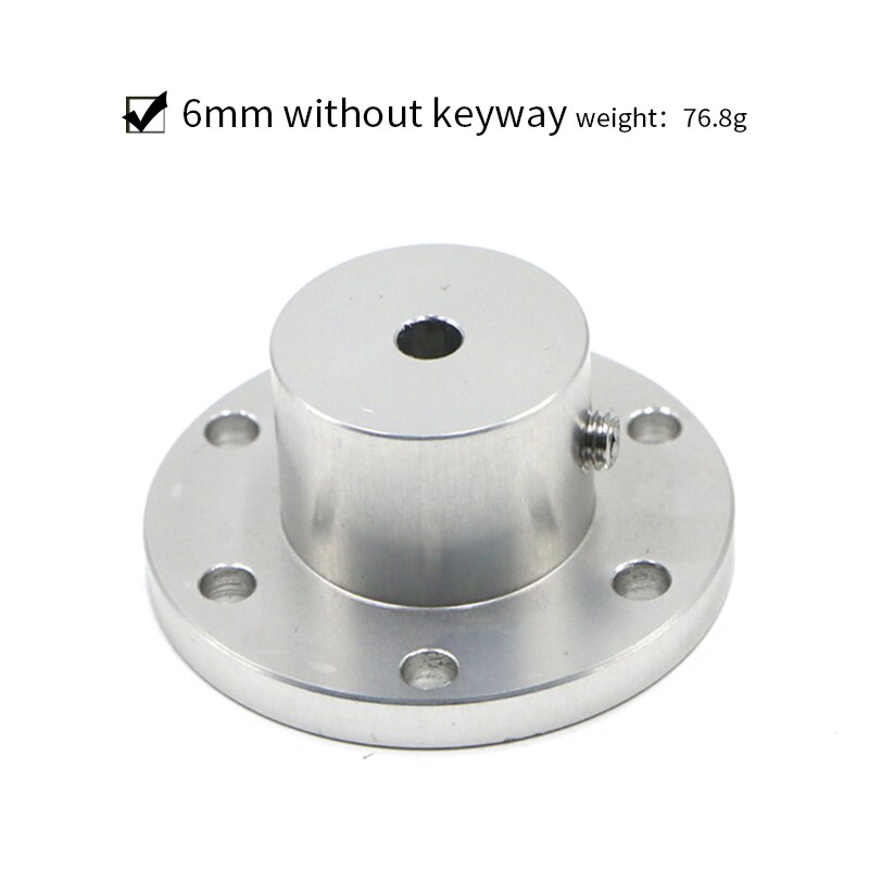 Omni wheel Flange Coupling Aluminum alloy diameter 5 6 8 10mm 12 14 15 16 18 mm keyway coupling: 6mm without keyway