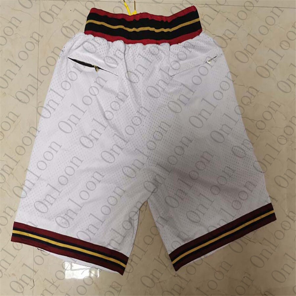 Mens American Basketball Short Philadelphia Team Embroidery Shorts Sport Pantalones Cortos Hombre short basket: Ivory / XXL