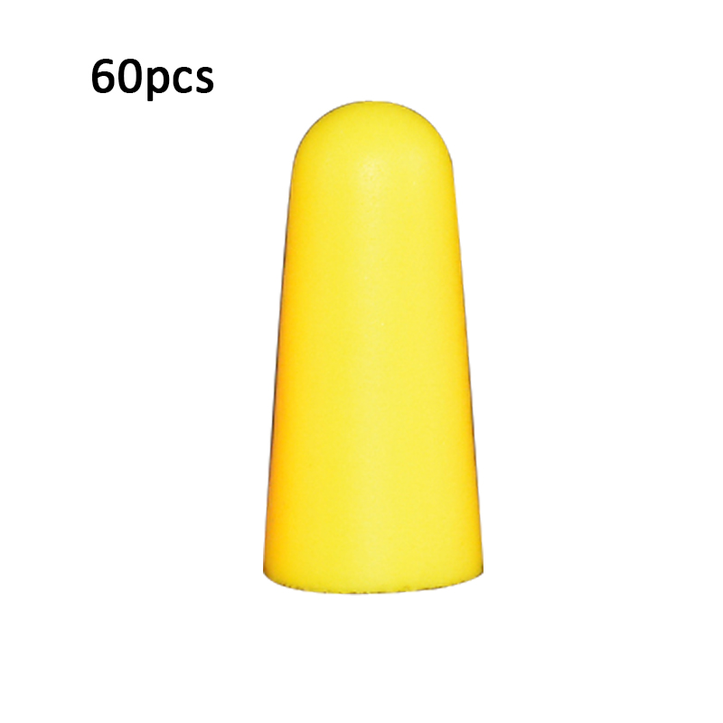 Earplugs Noise Reduction Sleep Foam Plug Canceling Music Anti Reusable For Snoring Earplug Sound Insulation Sleeping Ear Plugs: yellow 60pcs