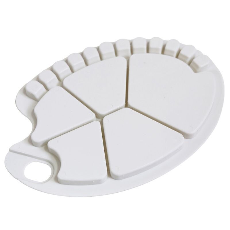 Professionele Kleurenpalet, Plastic 17 Putten Aquarel Mixing Palet Met Duim Gat Wit 1 Pack