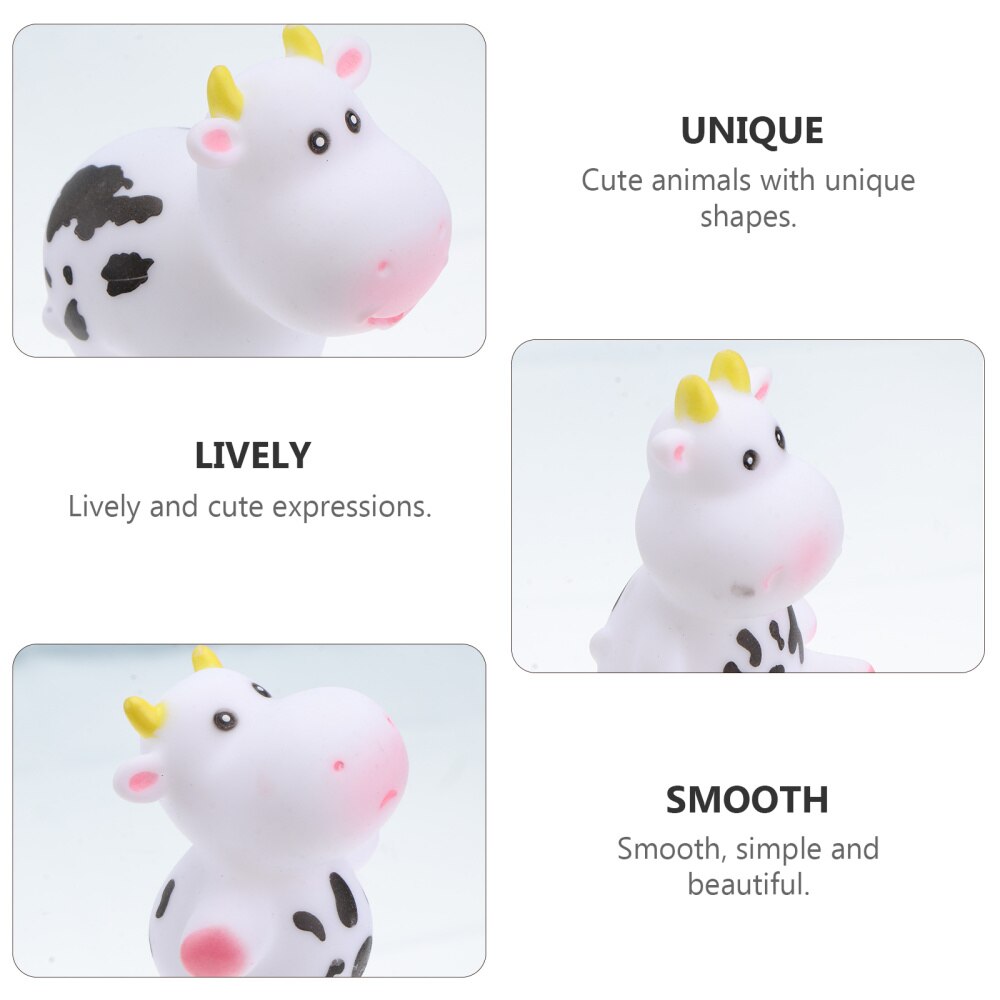 Muñeco de vaca para baño de bebé, juguete para ducha, bañera, 5 uds.
