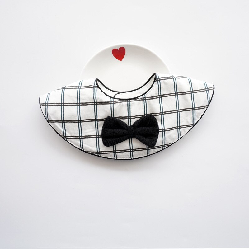 Koreaanse Stijl Ronde Baby Meisjes Slabbetjes Kwijlen Speeksel Handdoek Leuke Boog Nep Kraag Draaibare Kwasten Burp Doek Baby Dingen: 3