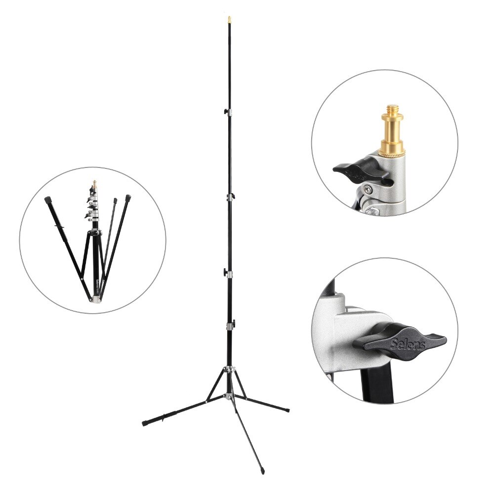 240cm Photography Light Stand Studio Photo Stand Photo Studio Aluminum Reverse Folding photographic Light Stand Tripod