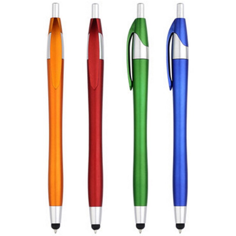 10 stuks Capaciteit Pen 2 In 1 Handige Mobiele Telefoon Touch Screen Stylus Schilderen Pen Schrijven Pennen Kantoor School Balpen pen