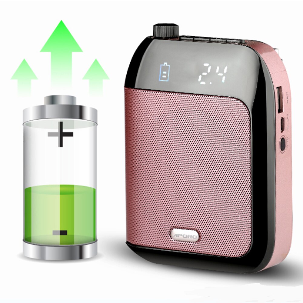 15W Portable Wired Voice Amplifier Speaker Loudspeaker Teacher Microphone For Teaching Guiding 10 hour of endurance