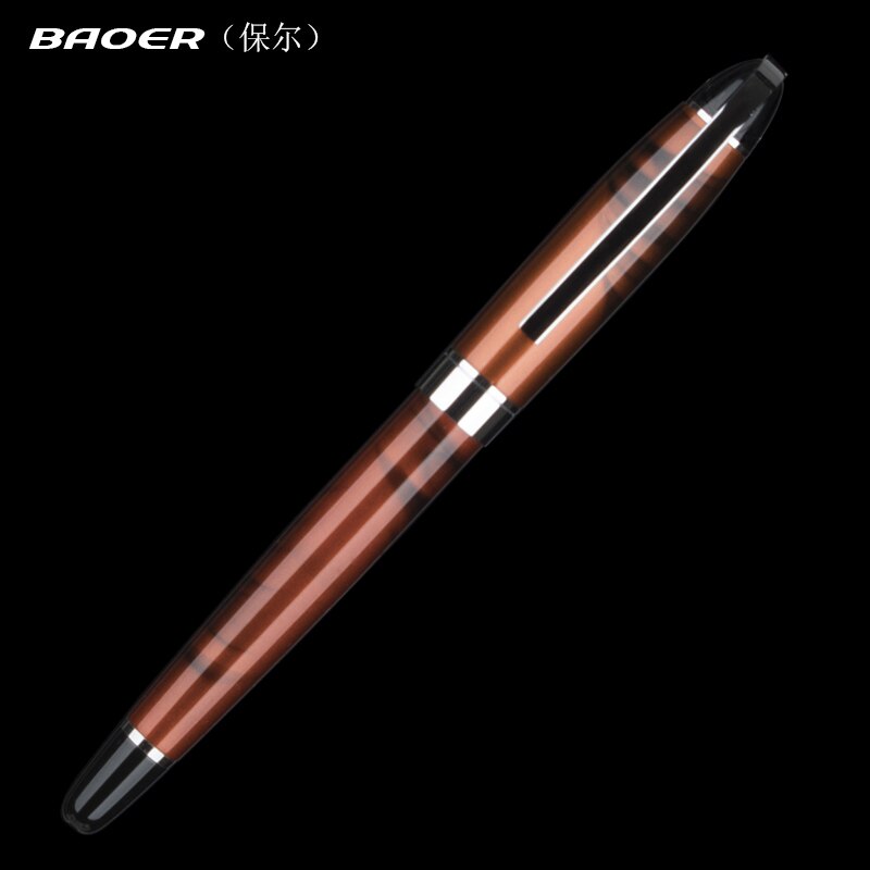 Baoer 517 0.5mm nib ink pen. School Stationery Office Learning Student Business Metal pen Pencils Writing Fountain pen