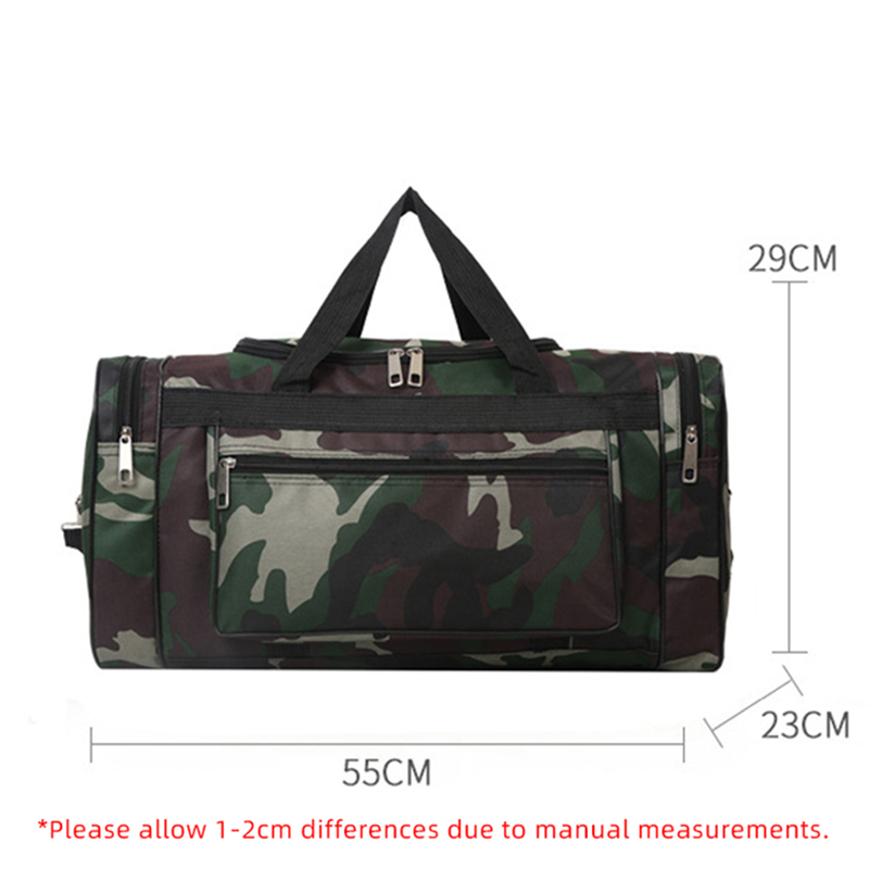 Mannen Vrouwen Reistas Waterdichte plunjezakken Multifunctionele bagage Handtas Camouflage Grote korte reisopslag Schoudertassen
