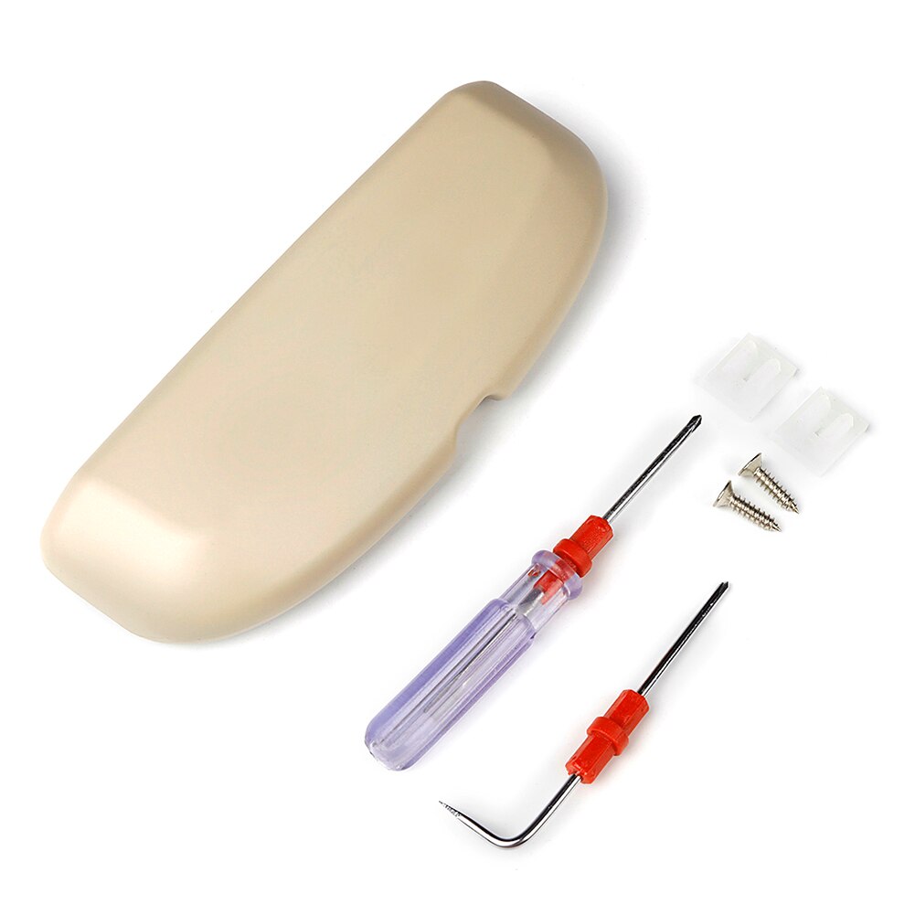 Dla BMW 1 2 3 4 5 7 serii X1 X3 X4 X5 X6 samochodu pudełko na okulary uchwyt robić przechowywania etui na okulary f30 F10 F15 F16 F34 G30 G01 G11 E70 E71: Beige