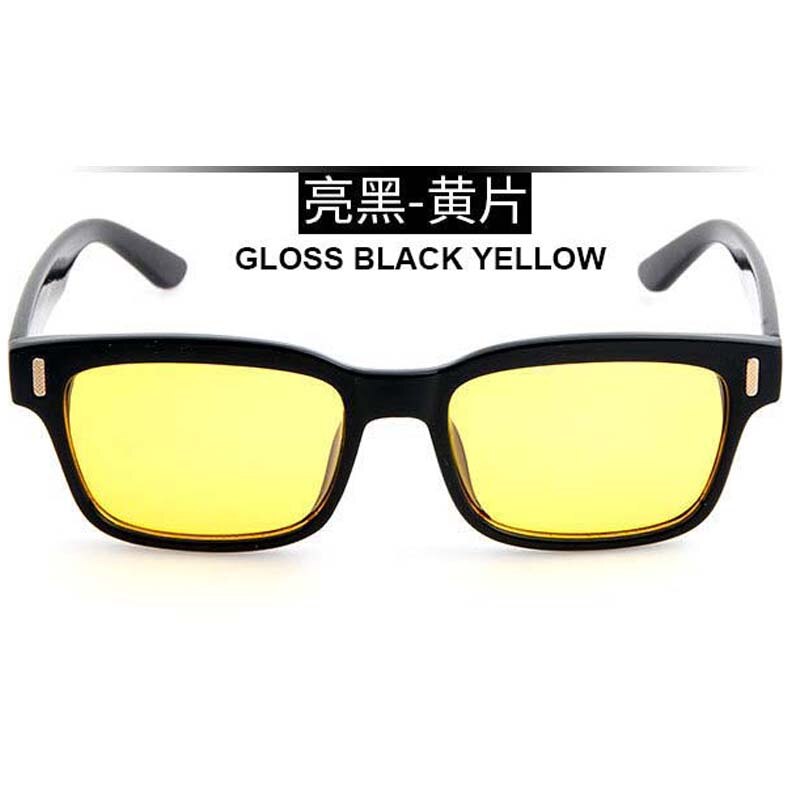 Blue Ray Computer Glasses Men Screen Radiation Eyewear Brand Office Gaming Blue Light Goggle UV Blocking Eye Spectacles: Gloss Black Yellow