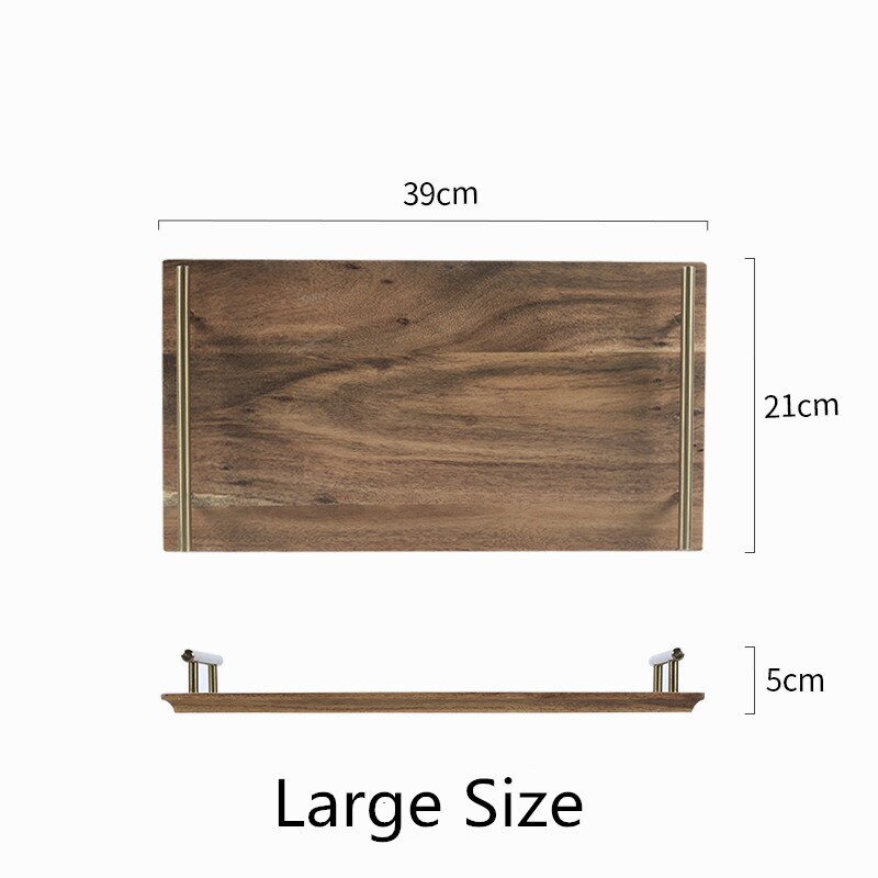 Wooden Plate Rectangle Japanese-style Cake Dessert Pastry Exhibition Hall Display Tray Fruit Tray Restaurant Sushi Plate: 39x21cm