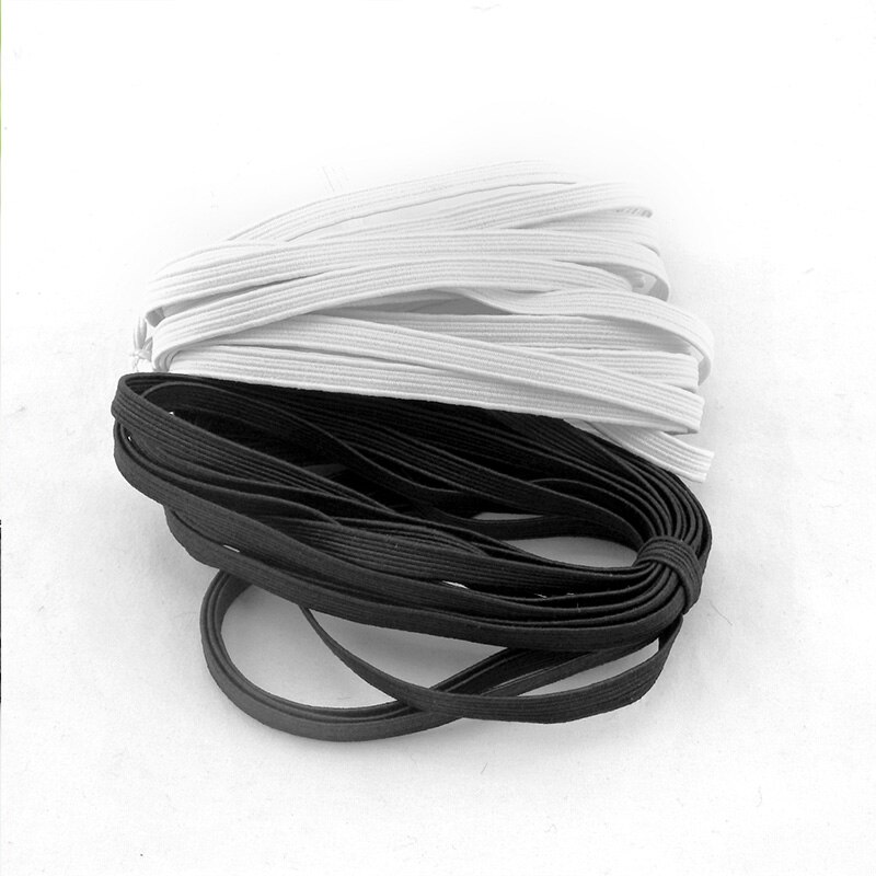 4mm/5mm 20m/ parti elastikbåndmaske produktion flad elastisk ledning og god elastik tøj sy tilbehør tilbehør