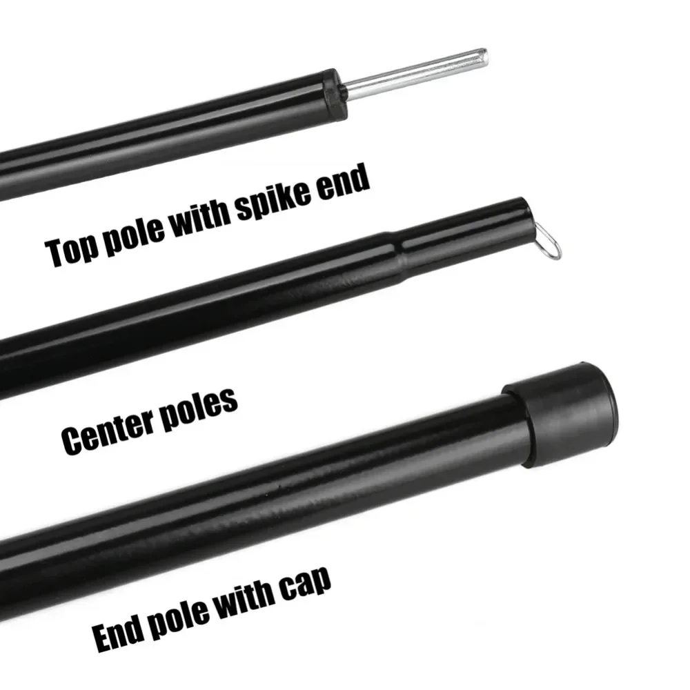2er-Set Zeltplane, Stangen, universell, teleskopisch, verstellbar, Aluminium, Camping-Markisenstangen, Zeltzubehör für Kopfzimmerüberdachung
