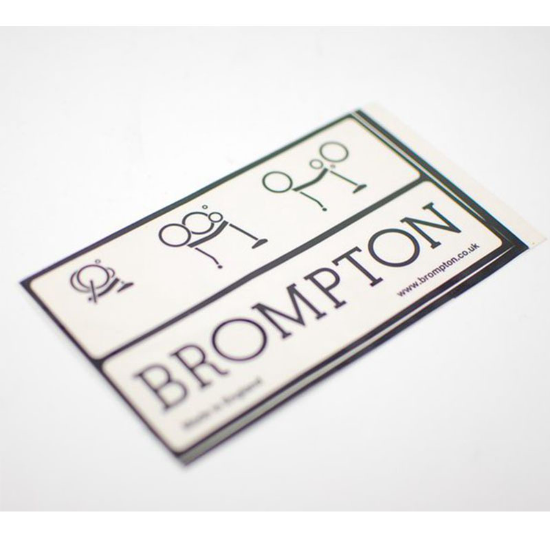 2 Kleuren Voor Brompton Frame Decal Sticker Logo