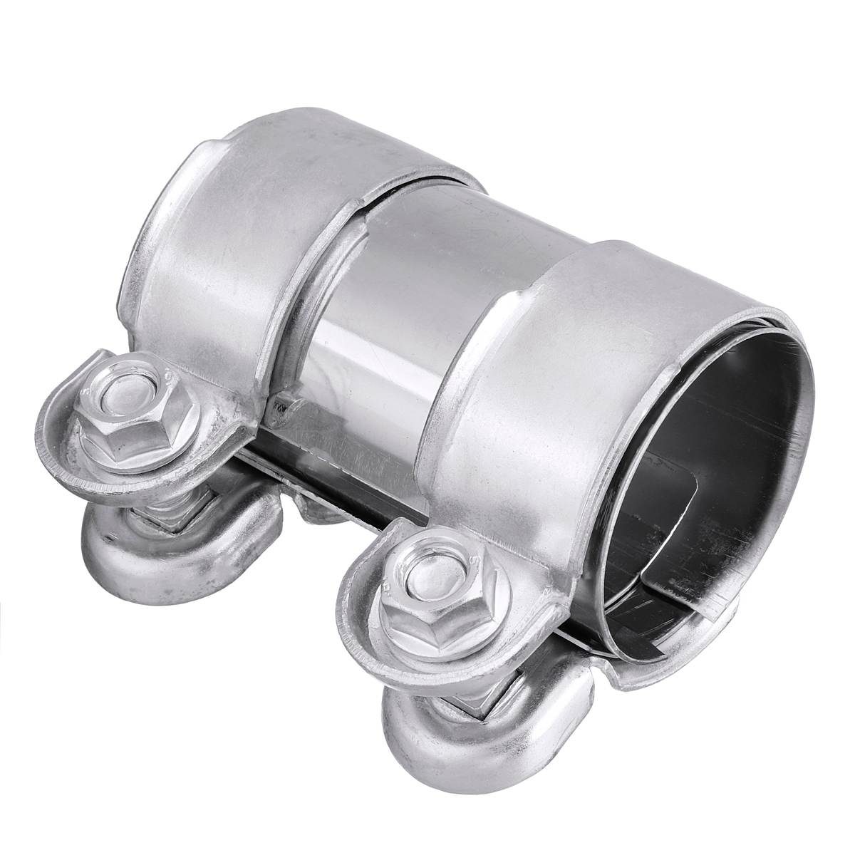 2 inch 2.5 inch Exhaust Muffler Tube Pipe Connector Joiner Sleeve Clamp Adjustable Stainless Steel Kit DIY Tool Car Accessories