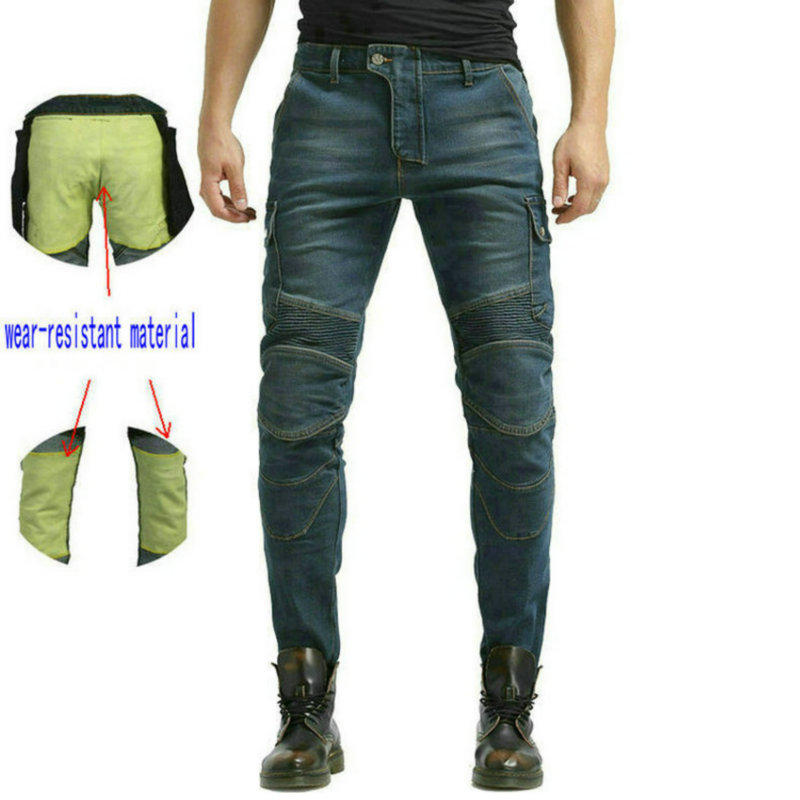Jeans Moto Biker Uomo - Classico Fit Dritto In Misto Cotone - Rugged Wear - 4