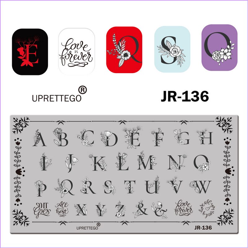Stainless Steel Stamping Plate Template Xmas Dot Geometric Flower Bird Owl Pigeon Vintage Alphabet Nail Tool JR131-140: JR136