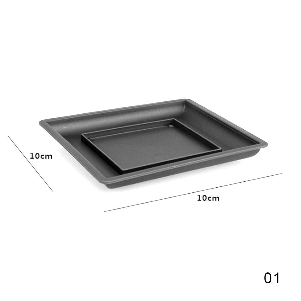 Vaso di fiori imitazione plastica balcone vasi quadrati fiore Bonsai ciotola vivaio bacino fioriera imitazione rettangolo per la decorazione del giardino: Square Tray S