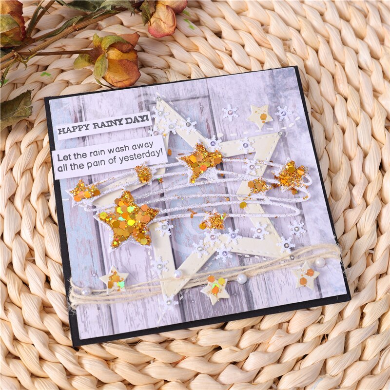 Kokorosa Cutting Dies Metal Dies Star Frame Die Scrapbooking Album Card Making Embossing Stencil Diecuts Decoration