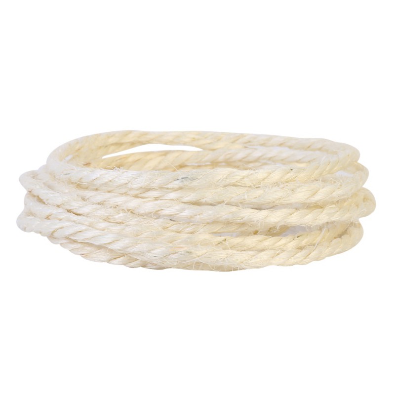 Cuerda Sisal Natural para rascador para gato de 3/5M, juguetes para hacer bricolaje, escritorio, silla, patas, cuerda para atar Material para gato, afilar garra: 5 M