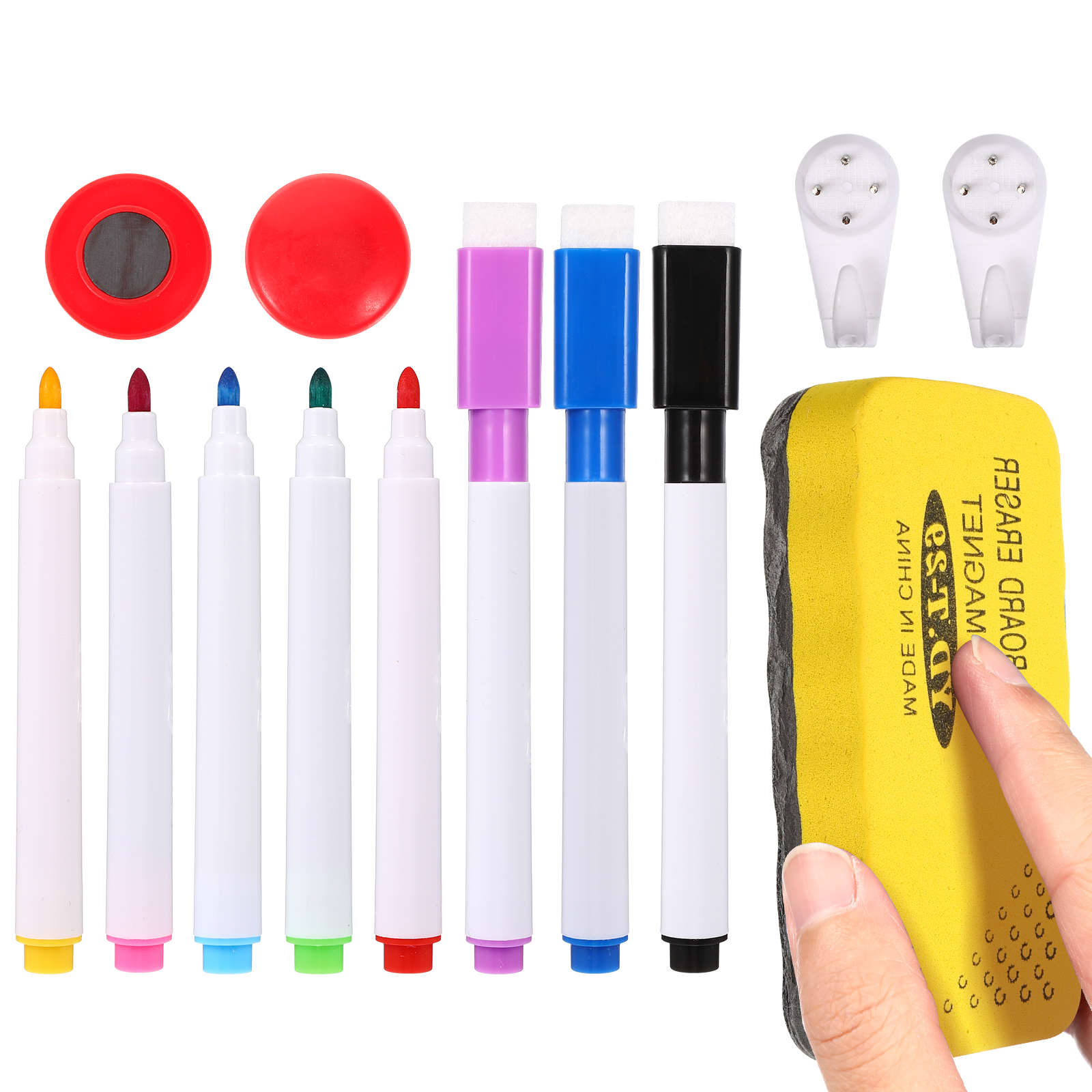 1 Set Magnetic Whiteboard Kit Whiteboard Pens Whiteboard Pin Whiteboard Hook magnetic whiteboard kits: Default Title