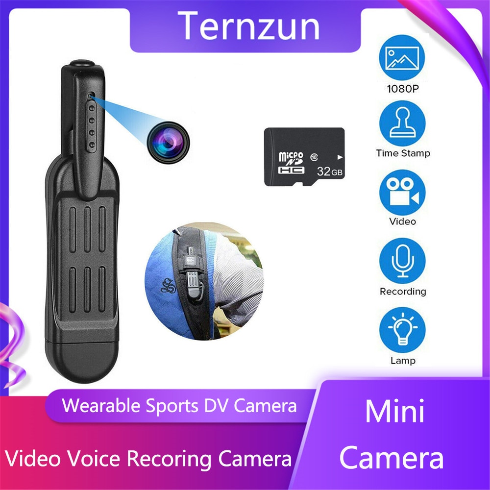 Draagbare Mini Camera Wearable Pen Video Voice Recorder Dv Camera Met 32G Kaart Voor Conferentie Interview Bewijs Opname Sport