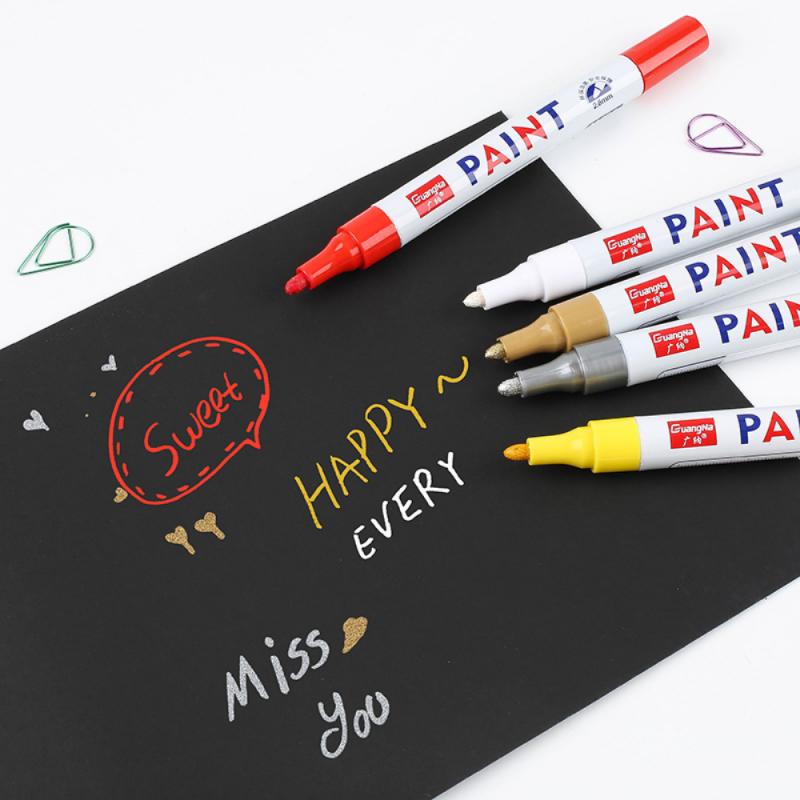 12 farben Farbe Marker Stift Wasserdichte Auto Reifen Reifen Lauffläche CD Metall dauerhaft Farbe Marker Ölige DIY Kunst Marker Kuli