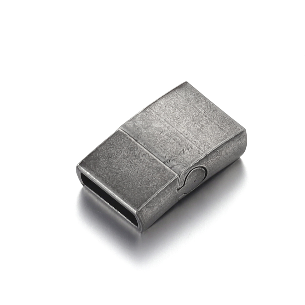 Roestvrijstalen magnetische sluiting Plat gat 10 * 3 mm Lederen koordsluitingen Magneetgesp DIY Armband Sieraden maken Accessoires
