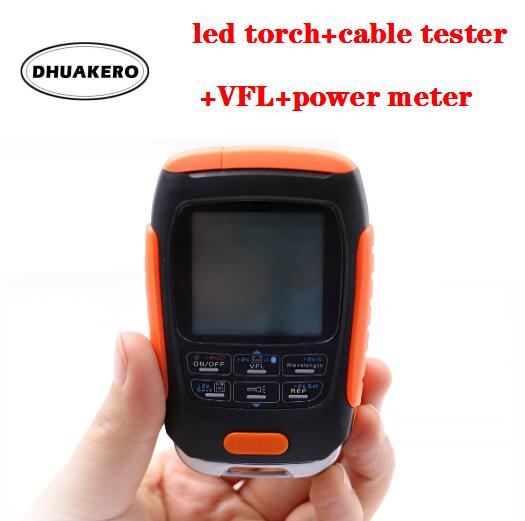 AB257 4in1 Li-lion Battery Optical Power Meter Visual Fault Locator Network Cable Test Fiber Tester 5km 15km VFL