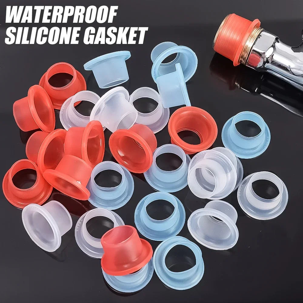 60/10 Stück Wasserhahn-PPR-Rohrstopfen, auslaufsichere Dichtungen, Gewinde-Installationsverschraubung, kostenloses Klebeband, versiegelter Ring, Silikon-Unterlegscheiben