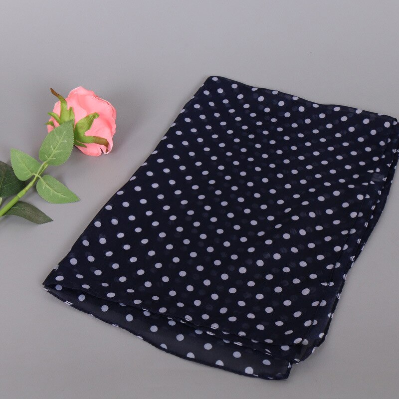 Nadrukowane kropki szyfonowa chusta Underscarf czapka pałąk rozciągać hidżab okładka Headwrap Turbante letnie ręczniki plażbyć winnym dla kobiet dziewczyna