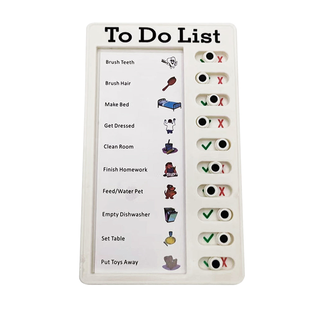 Reusable Memo Pad Chores Checklist Daily Planner Memo Chore Chart Detachable Board for Kid Self-discipline Routine Planning Card: green